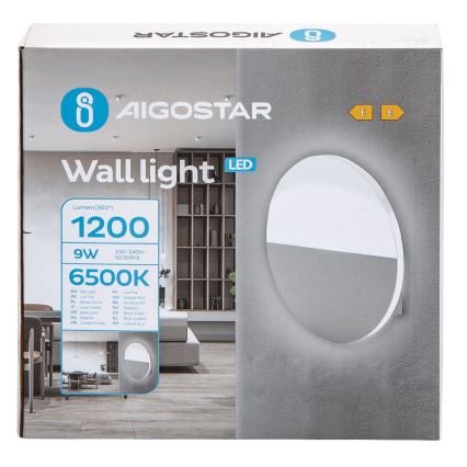Aigostar - LED väggbelysning LED/9W/230V 6500K vit