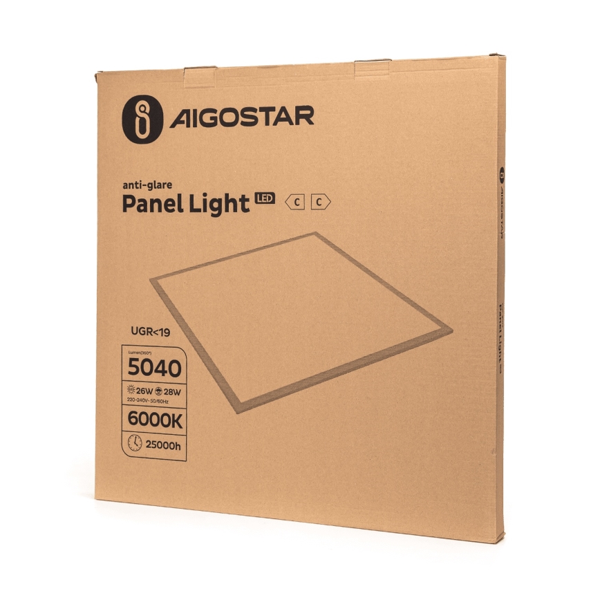Aigostar - LED ytmonterad panel LED/28W/230V 6000K 59,5x59,5 cm