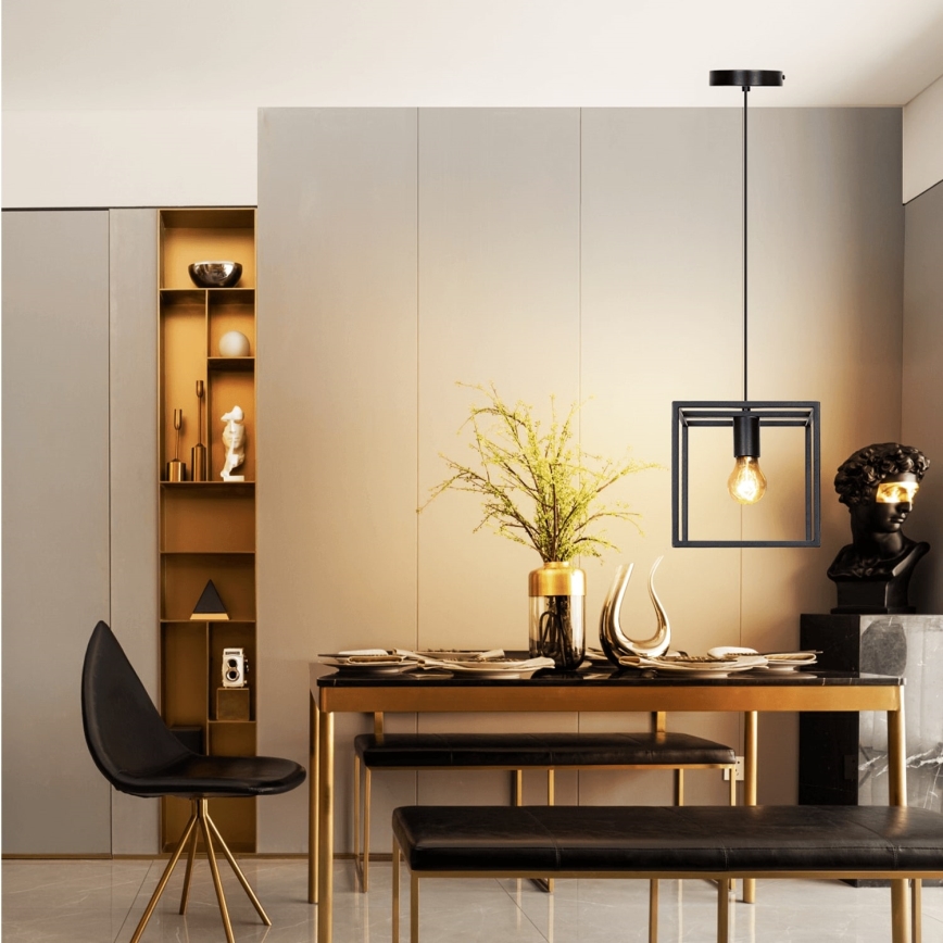 Aigostar - Ljuskrona med textilsladd 1xE27/40W/230V