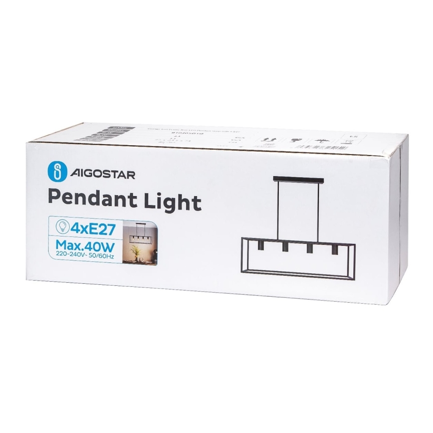 Aigostar - Pendelkrona 4xE27/40W/230V