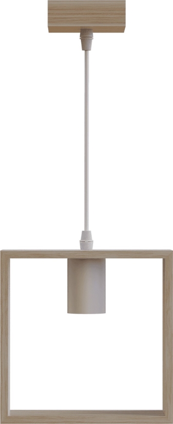 Aigostar - Pendellampa med kabel 1xE27/60W/230V beige