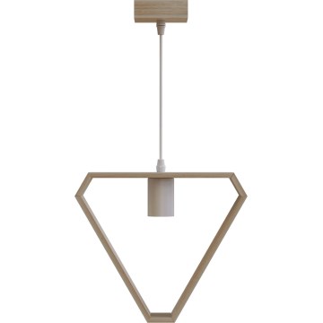 Aigostar - Pendellampa med sladd 1xE27/60W/230V beige