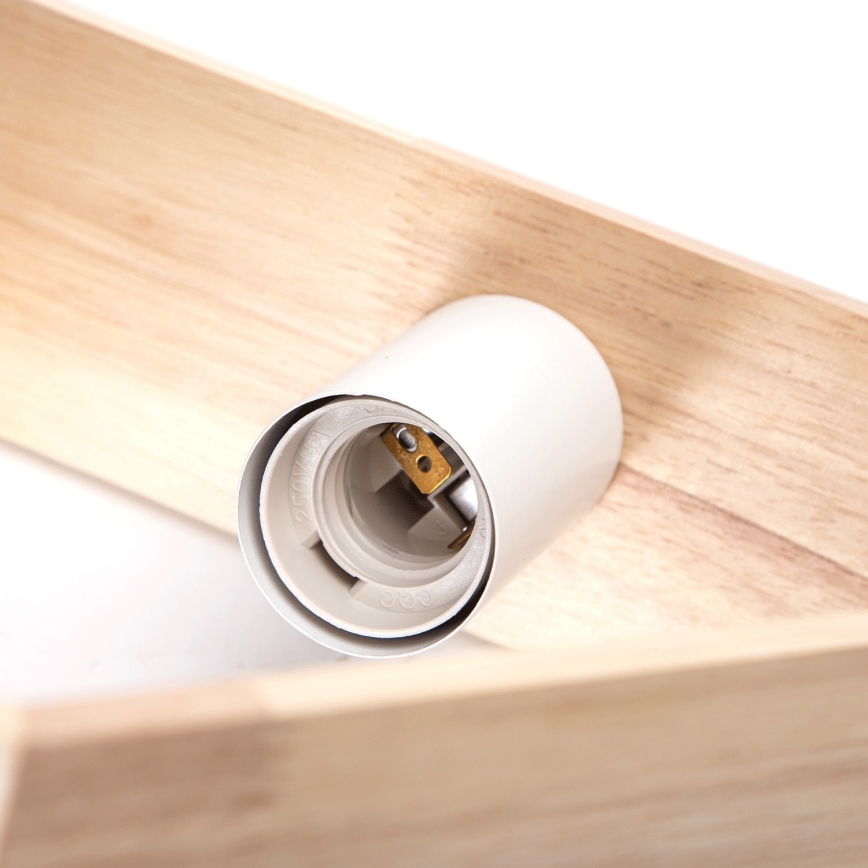 Aigostar - Pendellampa med sladd 1xE27/60W/230V beige