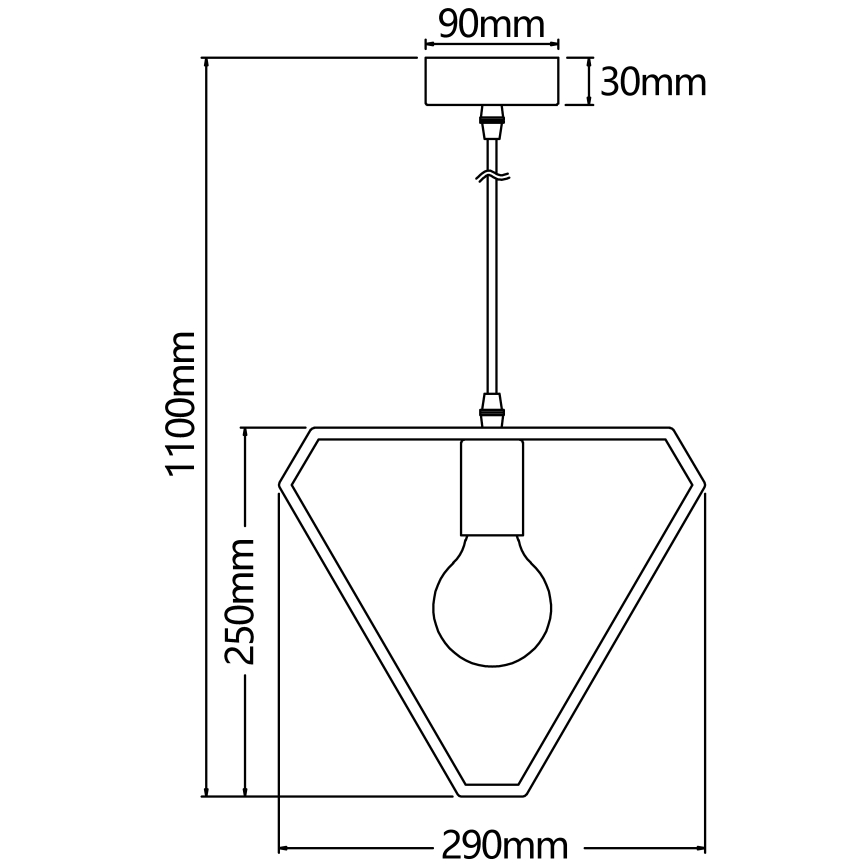 Aigostar - Pendellampa med sladd 1xE27/60W/230V beige