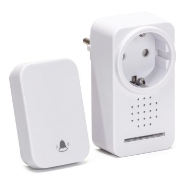Aigostar - Plugin trådlös dörrklocka 1Z 230V IPX4 vit