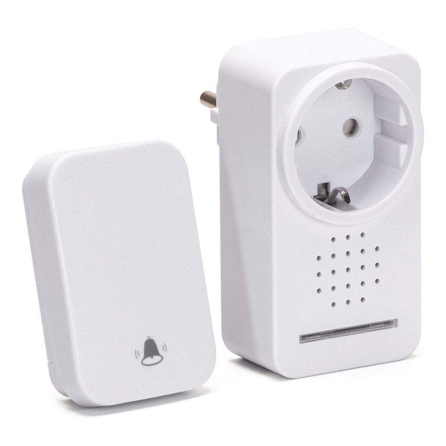 Aigostar - Plugin trådlös dörrklocka 1Z 230V IPX4 vit