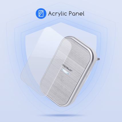 Aigostar - Plugin trådlös dörrklocka 230V IP44 silver