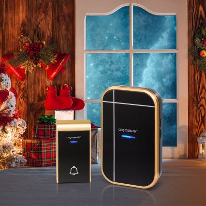 Aigostar - Plugin trådlös dörrklocka 230V IP44 svart