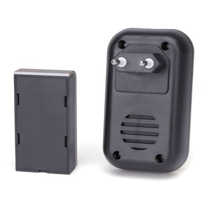 Aigostar - Plugin trådlös dörrklocka 230V IP44 svart