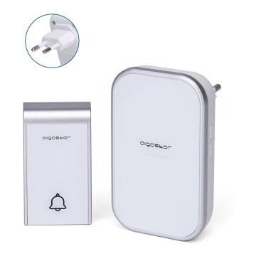 Aigostar - Plugin trådlös dörrklocka 230V IP44 vit