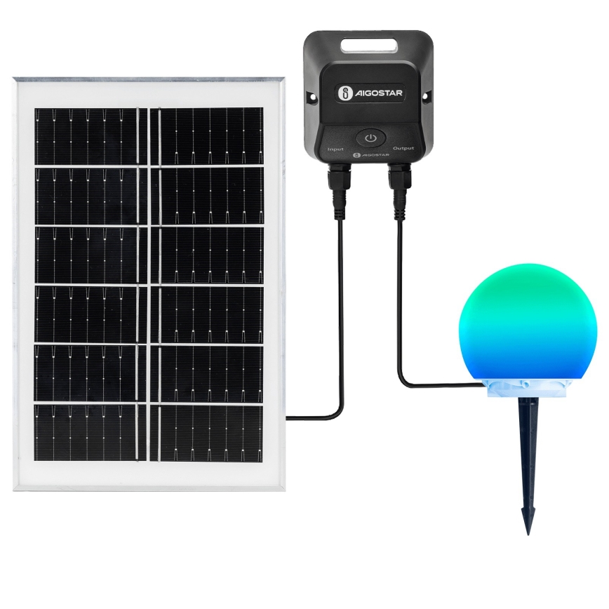 Aigostar - RGB-LED dimbar utomhuslampa MESH LED/20W/3,7V 4000mAh 2700-6500K IP65 Ø 20 cm