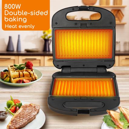 Aigostar - Sandwich järn 800W/230V svart
