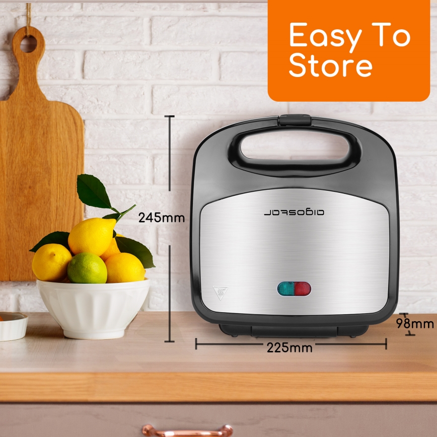 Aigostar - Sandwich järn 800W/230V svart