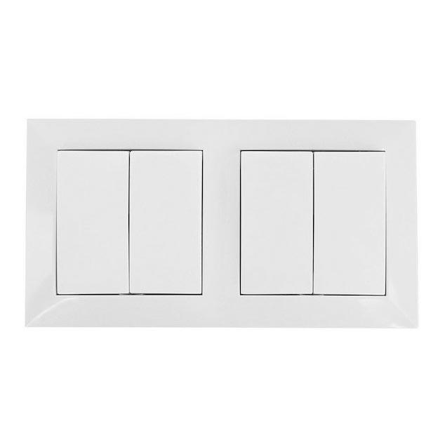Aigostar - SET 2x Hem väggbrytare med ram