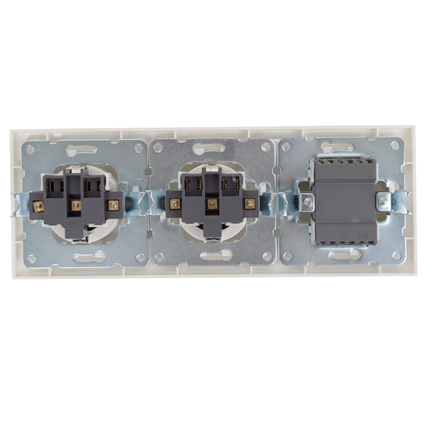 Aigostar - SET 2x Uttag med strömbrytare 2x16A/250V