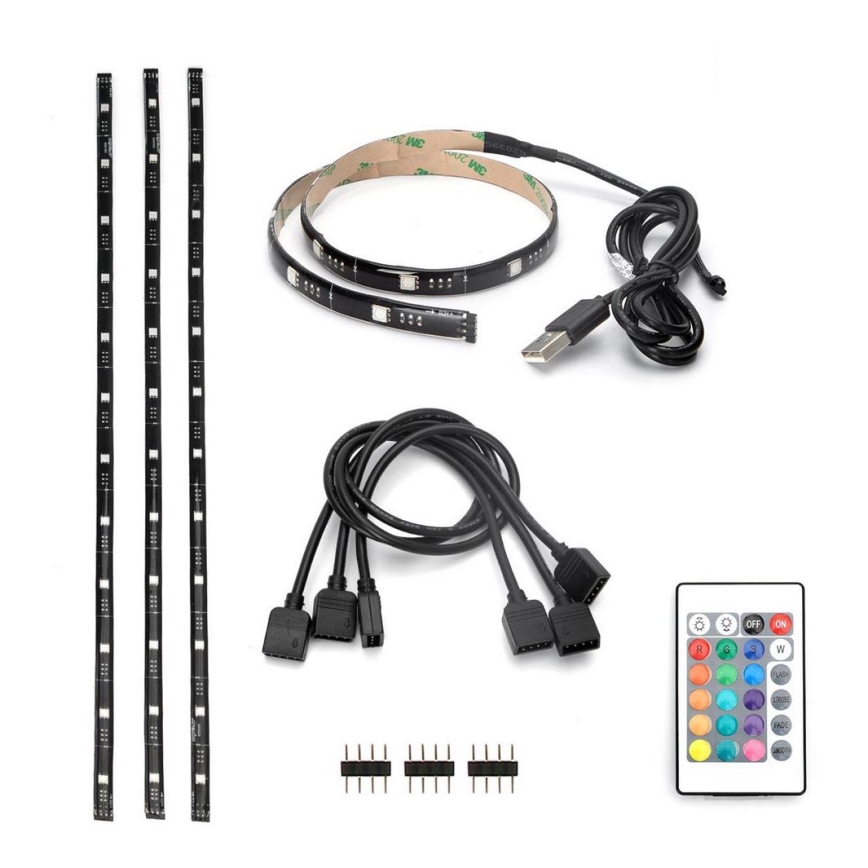 Aigostar - SET 4x LED RGB Dimbar slinga 0,5m LED/2,5W/5V IP65 + RC
