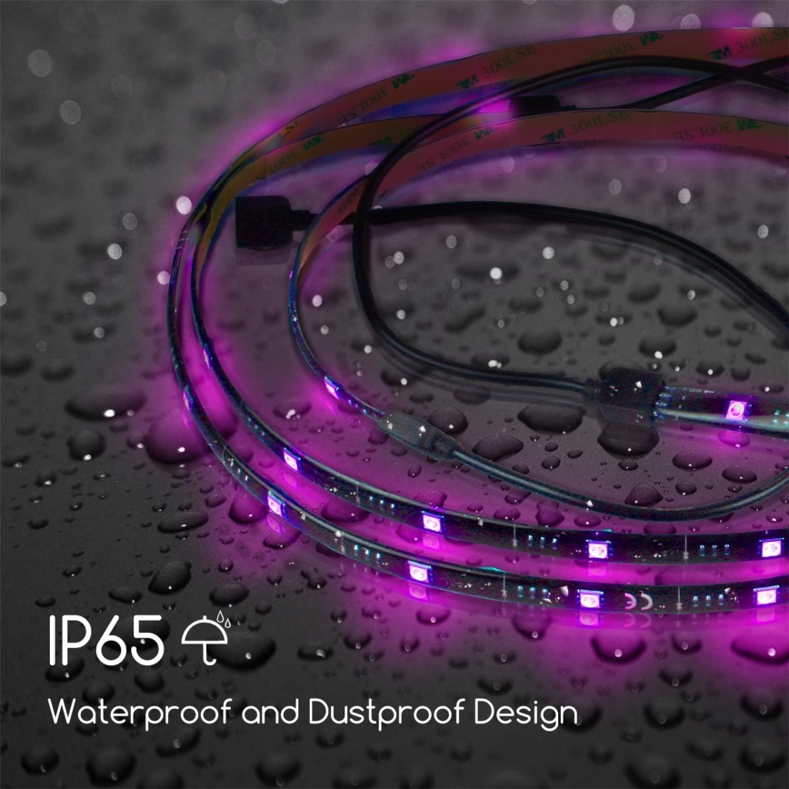 Aigostar - SET 4x LED RGB Dimbar slinga 0,5m LED/2,5W/5V IP65 + RC