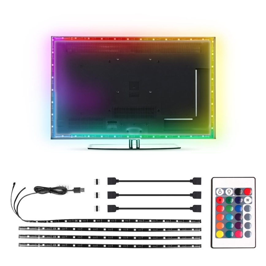 Aigostar - SET 4x LED RGB Dimbar slinga 0,5m LED/2,5W/5V IP65 + RC