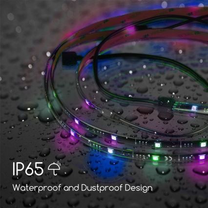 Aigostar - SET 4x LED RGB Dimbar slinga 0,5m LED/2,5W/5V IP65 + RC
