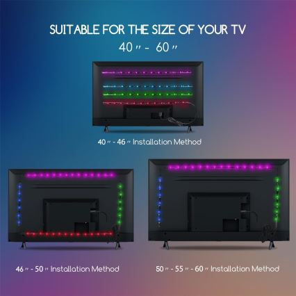 Aigostar - SET 4x LED RGB Dimbar slinga 0,5m LED/2,5W/5V IP65 + RC