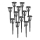 Aigostar - Set med 12 LED-solcellslampor LED/0,06W/2V 33,8 cm 6500K 100 mAh IP44 svart