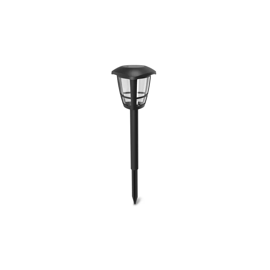 Aigostar - Set med 12 LED-solcellslampor LED/0,06W/2V 33,8 cm 6500K 100 mAh IP44 svart