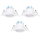 Aigostar - Set med 3 infällda LED-armaturer LED/5W/230V 4000K diam. 8,5 cm vit