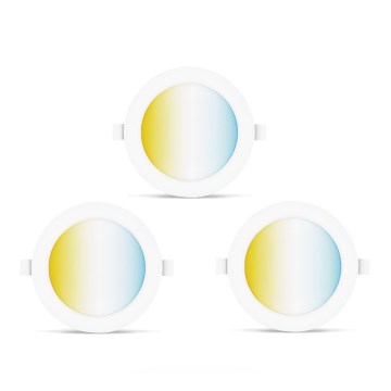 Aigostar - SET OM 3 dimbara LED infällda taklampor MESH LED/6W/230V 2700K-6500K Ø11,5 cm