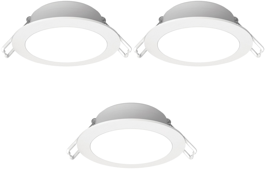 Aigostar - Set om 3 LED-infällda badrumsarmaturer LED/4,8W/230V IP65 vit