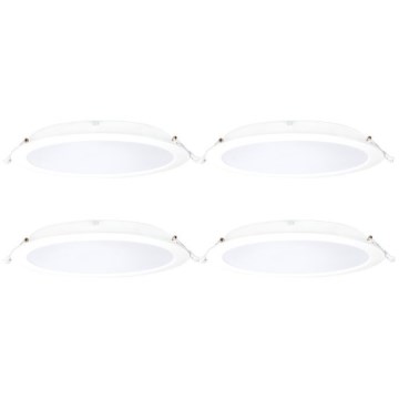 Aigostar - Set om 4 dimbara infällda LED RGBW-takarmaturer MESH LED/18W/230V 2700K-6500K Ø 23 cm