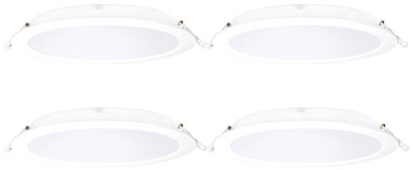 Aigostar - Set om 4 dimbara infällda LED RGBW-takarmaturer MESH LED/18W/230V 2700K-6500K Ø 23 cm