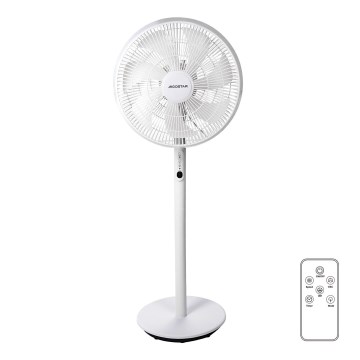 Aigostar - Stående fläkt 2i1 45W/230V vit + fjärrkontroll
