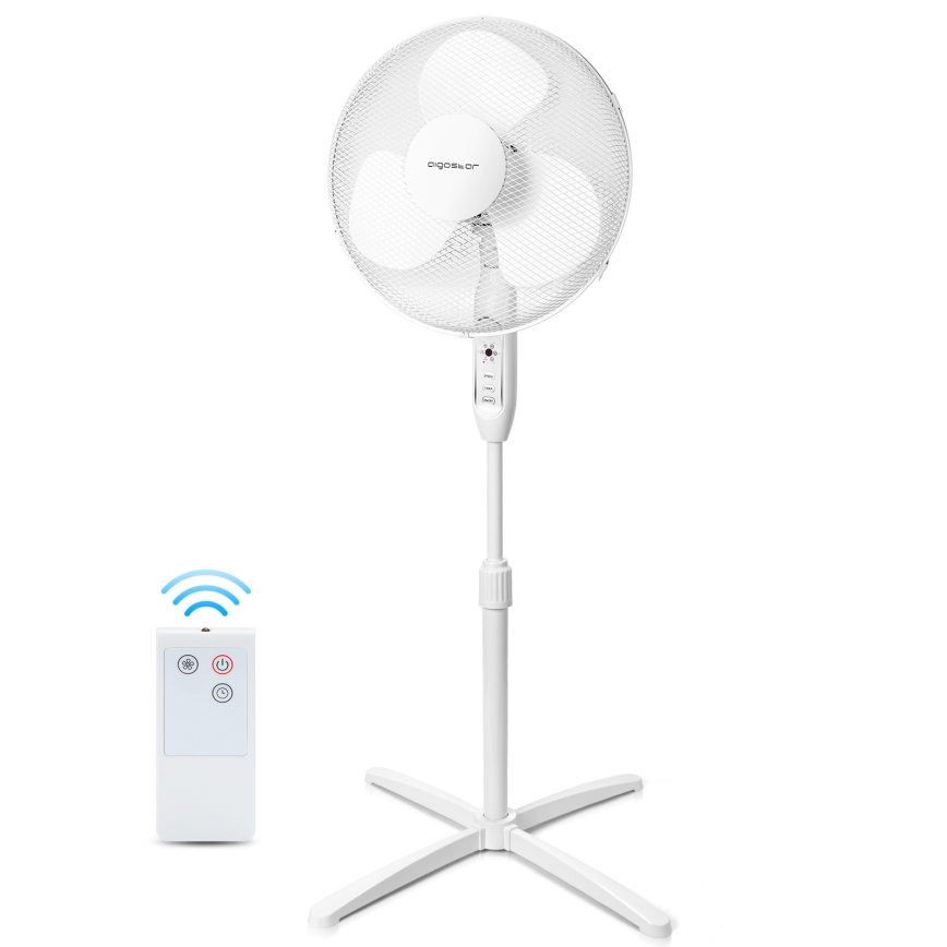 Aigostar - Stående fläkt 40W/230V 120 cm vit