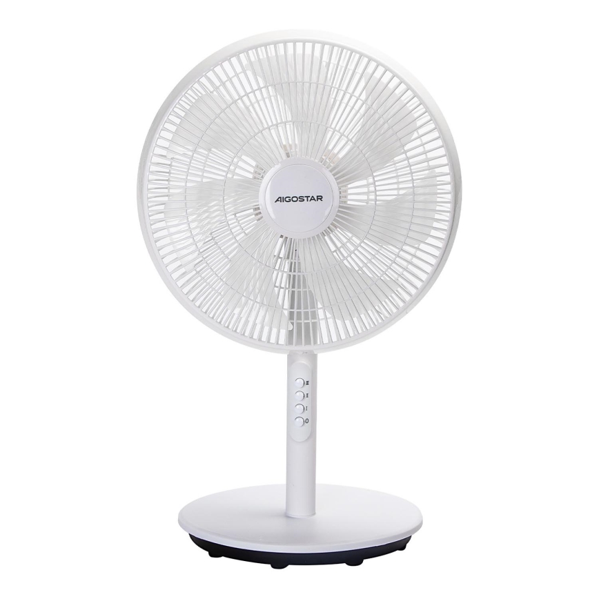 Aigostar - Stående fläkt 45W/230V 110 cm vit