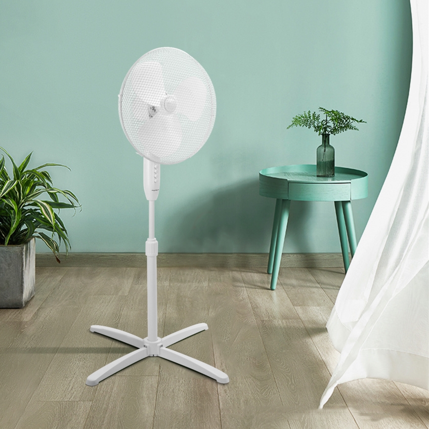 Aigostar - Stående fläkt 45W/230V 120 cm vit