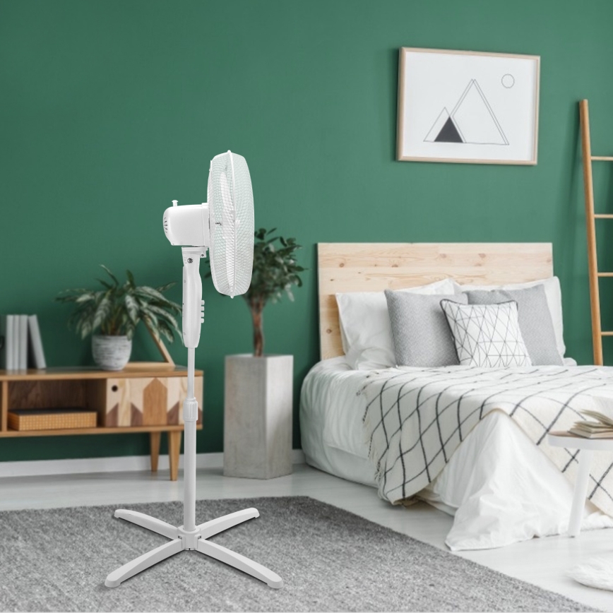 Aigostar - Stående fläkt 45W/230V 120 cm vit