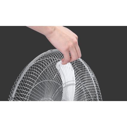 Aigostar - Stående fläkt 55W/230V skinande krom/svart