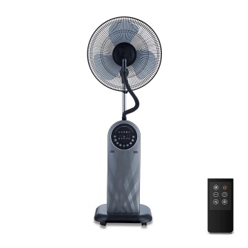 Aigostar - Stående fläkt med dimeffekt 95W/230V svart/grå + fjärrkontroll