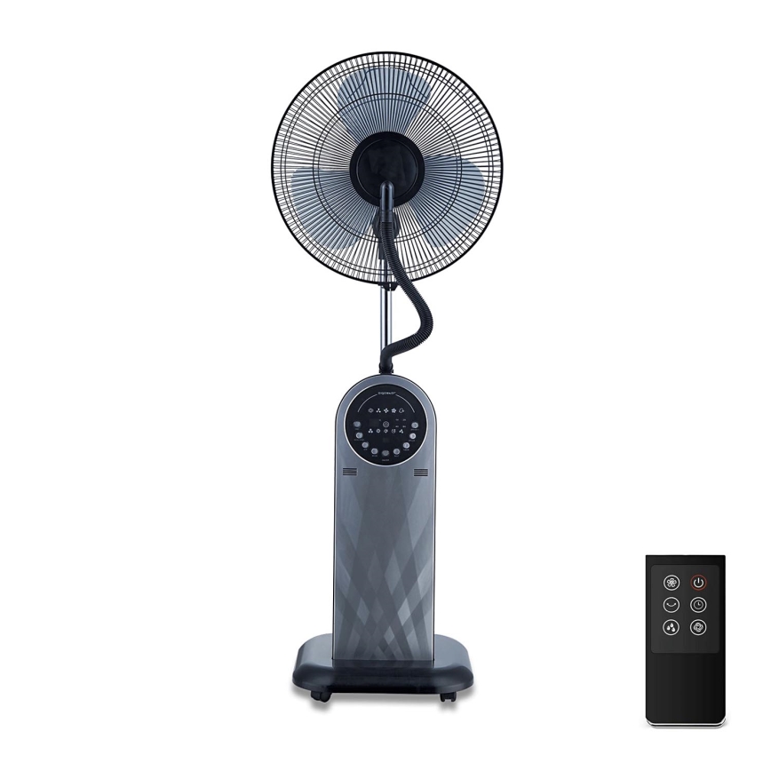Aigostar - Stående fläkt med dimeffekt 95W/230V svart/grå + fjärrkontroll