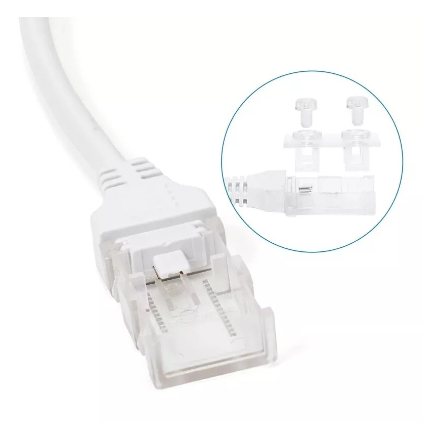 Aigostar - Strömförsörjning för LED-remsor 8 mm 600W/230V vit
