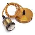 Aigostar - Strömkabel 1xE27/60W/230V guld