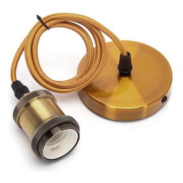 Aigostar - Strömkabel 1xE27/60W/230V guld
