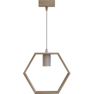 Aigostar - Takpendel med sladd 1xE27/60W/230V beige