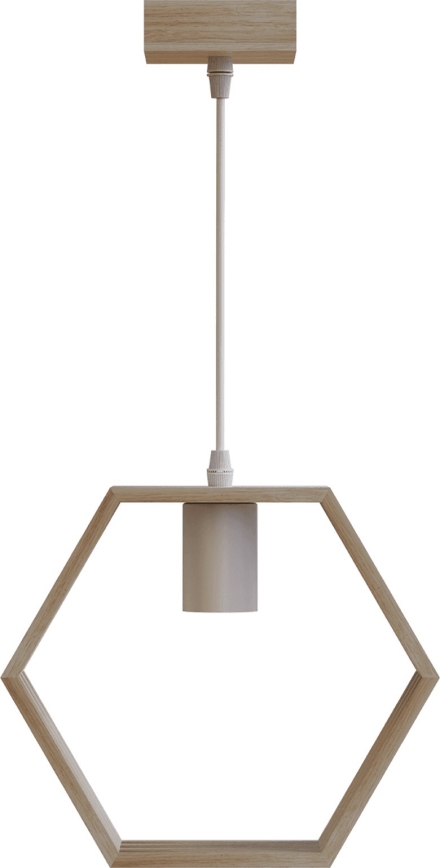 Aigostar - Takpendel med sladd 1xE27/60W/230V beige