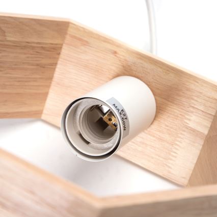 Aigostar - Takpendel med sladd 1xE27/60W/230V beige