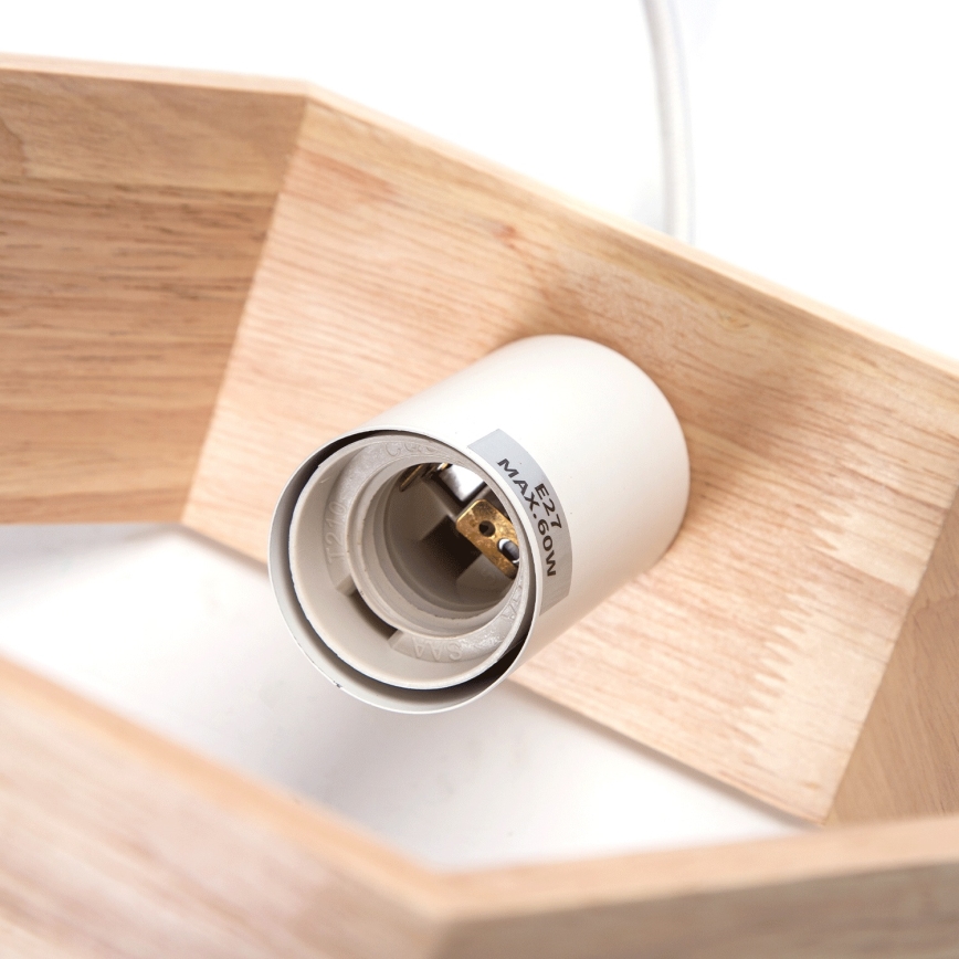 Aigostar - Takpendel med sladd 1xE27/60W/230V beige