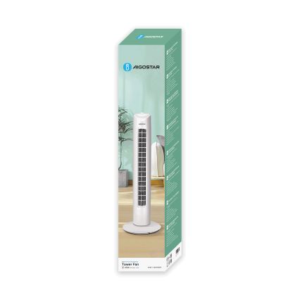Aigostar - Torgfläkt 45W/230V vit