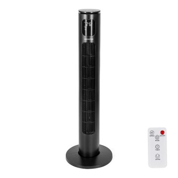 Aigostar - Torgfläkt 50W/230V svart Wi-Fi + fjärrkontroll