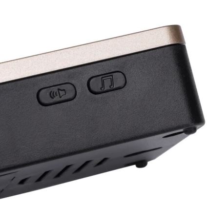 Aigostar - Trådlös ringklocka 3xAA IP44 svart/koppar