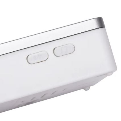 Aigostar - Trådlös ringklocka 3xAA IP44 vit/silver